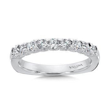 Unique Straight Diamond Wedding Band R1081BW