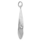 Leslie's Sterling Silver Radiant Esse RH-plat Polish/Textured Pendant QLF607