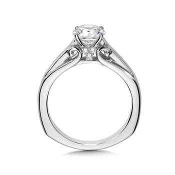 Diamond Solitaire Engagement Ring w/ Spiral Undergallery R1044W