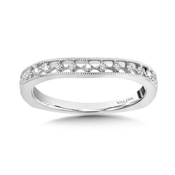 Vintage Milgrain Diamond Wedding Band R1063BW