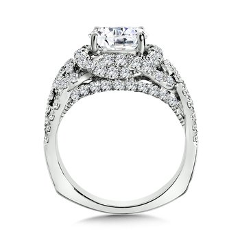 Diamond Split Shank Engagement Ring R9849W