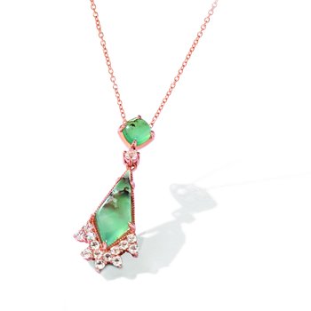  14K Strawberry Gold® Peacock Aquaprase™ 2 3/8 cts. BVHZ 19