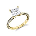 Sylvie Cushion Cut Classic Pave Engagement Ring - Braylin S2633
