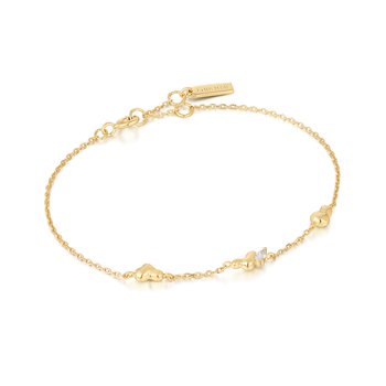 Gold Twisted Wave Chain Bracelet B050-01G