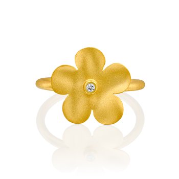 Handmade Flower Diamond Ring   7320