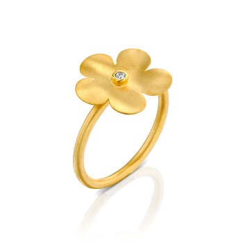 Handmade Flower Diamond Ring   7320