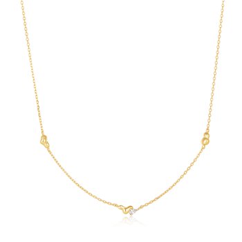 Gold Twisted Wave Chain Necklace N050-02G