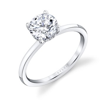 Round Cut High Polish Solitaire Engagement Ring - Carina SY904