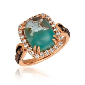  14K Strawberry Gold® Peacock Aquaprase™ 6 cts. Ring BVGX 1
