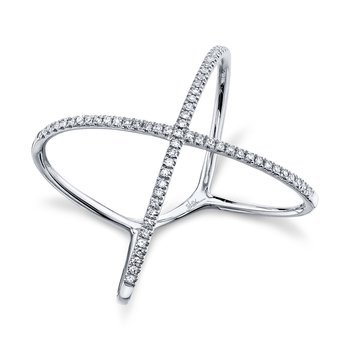 0.18Ct 14K W/G Diamond Lady'S "X" Ring SC22003512