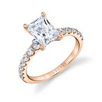 Sylvie Round Cut Classic Engagement Ring - Veronique S1860