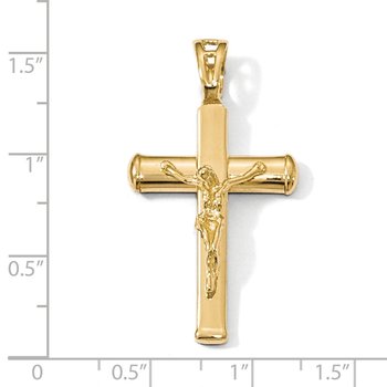 14K Polished Crucifix Pendant LF869