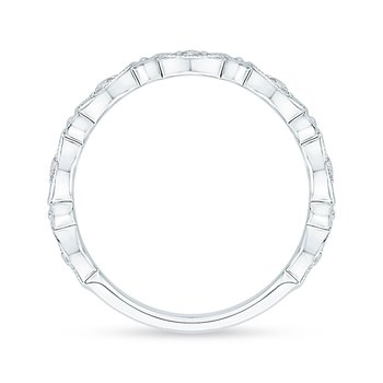 14K White Gold Round Diamond Wedding Band CA0043BQ-37W
