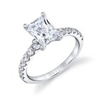 Sylvie Round Cut Classic Engagement Ring - Veronique S1860