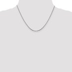 Leslie's 14K White Gold 1.6mm D/C Long Link Franco Chain 7223
