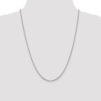 Leslie's 14K White Gold 1.6mm D/C Long Link Franco Chain 7223