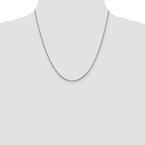 Leslie's 14K White Gold 1.6mm D/C Long Link Franco Chain 7223