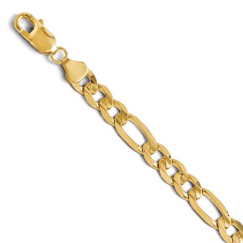 14K 7mm Flat Figaro Chain 7097
