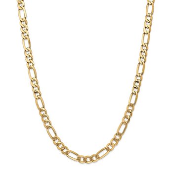 14K 7mm Flat Figaro Chain 7097