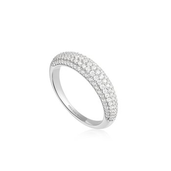 Silver Pavé Dome Ring R051-02H-54