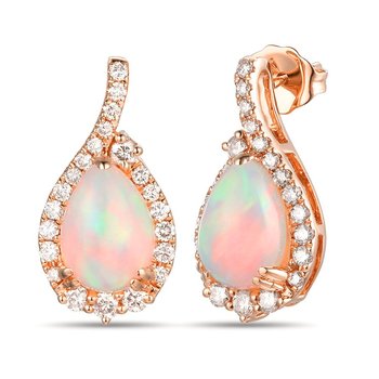  14K Strawberry Gold® Neopolitan Opal™ 1 7/8 cts. Earrings TRLN 16