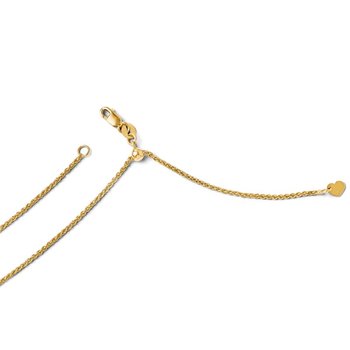 14K Adjustable 1.4mm Wheat Chain 3186