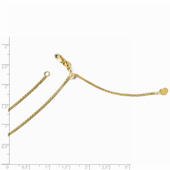 14K Adjustable 1.4mm Wheat Chain 3186