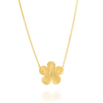 Handmade Flower Diamond Necklace 1763