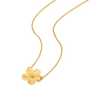 Handmade Flower Diamond Necklace 1763
