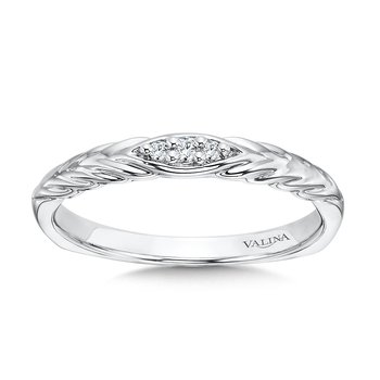 Vintage Chevron Diamond Wedding Band R1073BW