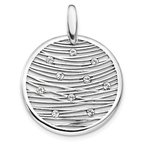 Leslie's Sterling Silver RH-plated Polished Preciosa Crystal Pendant QLF638