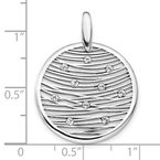 Leslie's Sterling Silver RH-plated Polished Preciosa Crystal Pendant QLF638