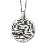 Leslie's Sterling Silver RH-plated Polished Preciosa Crystal Pendant QLF638