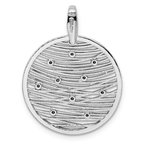 Leslie's Sterling Silver RH-plated Polished Preciosa Crystal Pendant QLF638