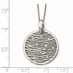Leslie's Sterling Silver RH-plated Polished Preciosa Crystal Pendant QLF638