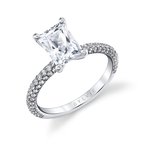Sylvie Cushion Cut Classic Pave Engagement Ring - Braylin S2633
