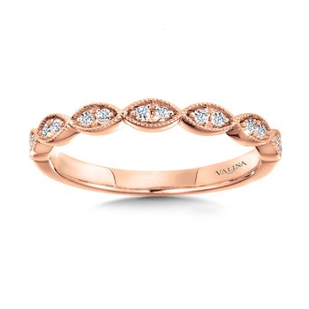 Scalloped Milgrain Diamond Wedding Band R1128BP-SR