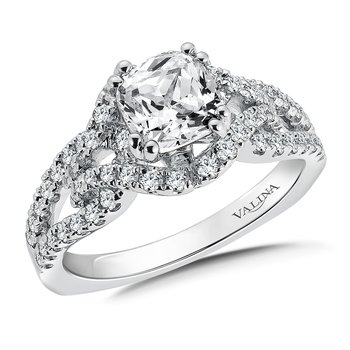 Spiral Style Diamond Engagement Ring R9679W