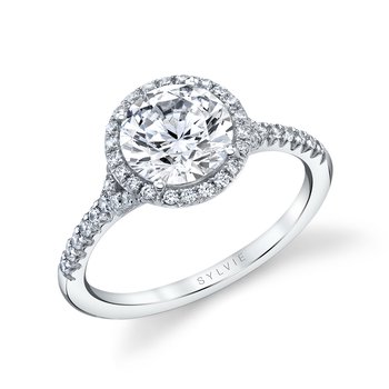 Round Cut Halo Engagement Ring â€“ Alexandra S1814