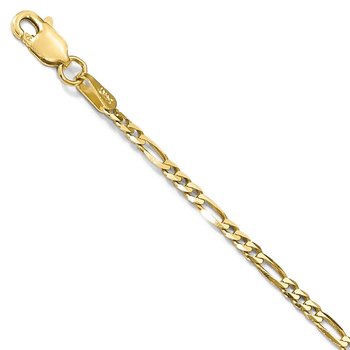 14K 2.25mm Flat Figaro Chain 1295