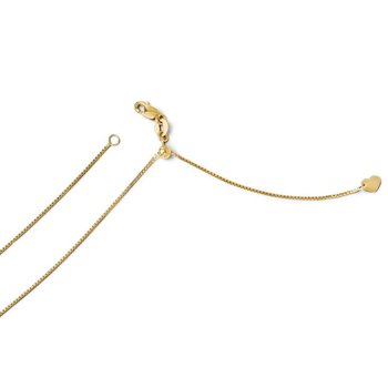 14K Adjustable .8mm Box Chain 3362