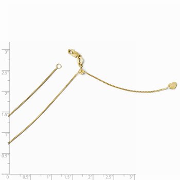 14K Adjustable .8mm Box Chain 3362