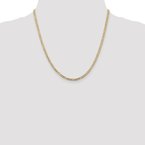 Leslie's 10K 3mm Concave Figaro Chain Anklet 8208