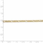 Leslie's 10K 3mm Concave Figaro Chain Anklet 8208