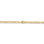 Leslie's 10K 3mm Concave Figaro Chain Anklet 8208
