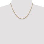 Leslie's 10K 3mm Concave Figaro Chain Anklet 8208