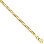 Leslie's 10K 3mm Concave Figaro Chain Anklet 8208