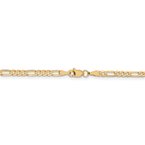 Leslie's 10K 3mm Concave Figaro Chain Anklet 8208