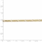 Leslie's 10K 3mm Concave Figaro Chain Anklet 8208
