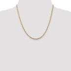 Leslie's 10K 3mm Concave Figaro Chain Anklet 8208